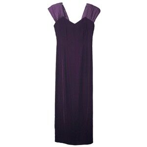 Jordan Fashions Vintage Purple Velvet/Taffeta Sleeveless Full Length Gown 9/10